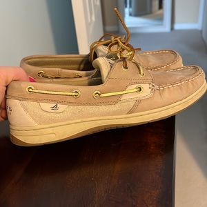 Gold sparkle Sperrys